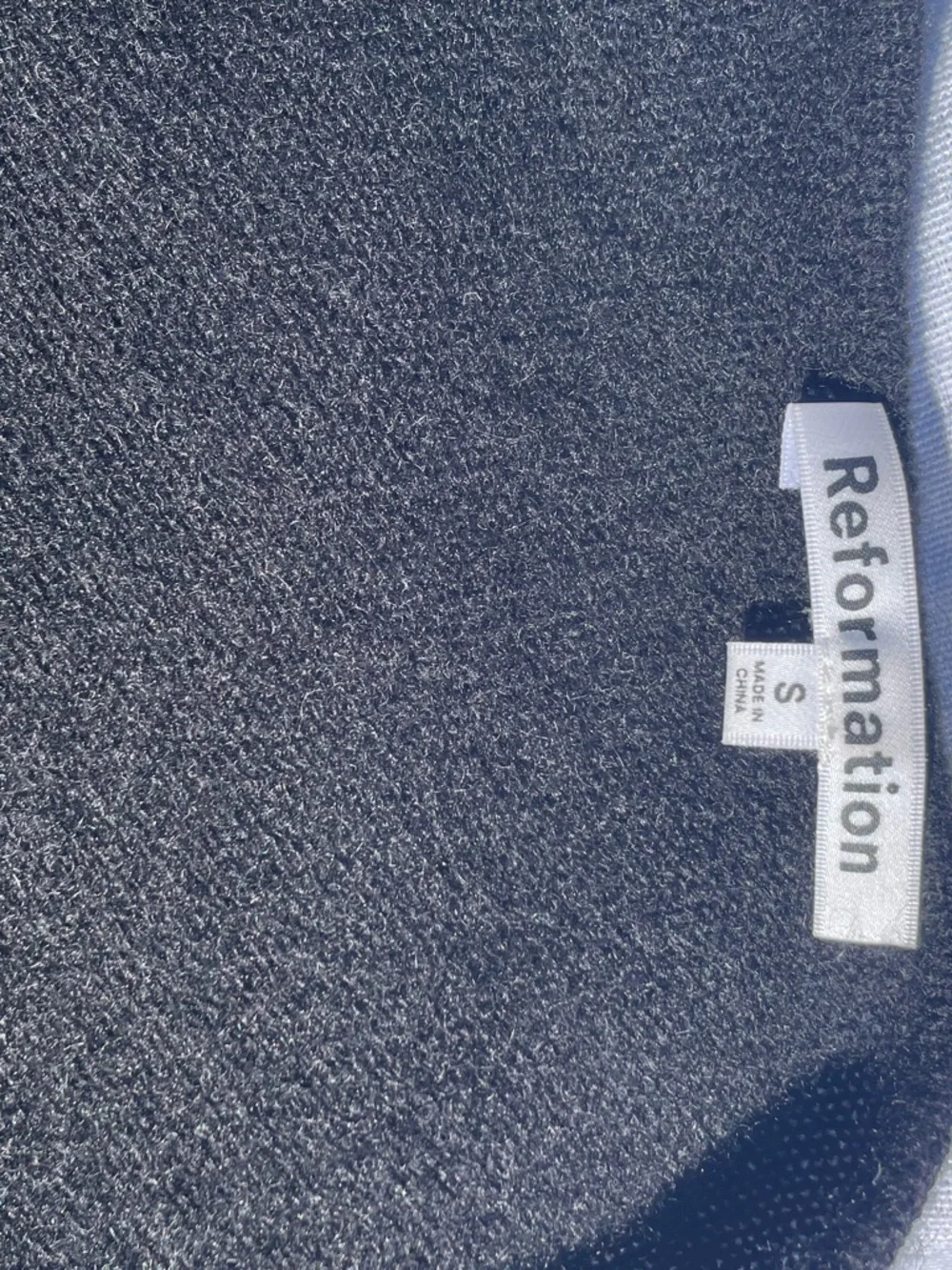 Reformation Cashmere Black Wrap Cardigan with Waist Tie - Picture 4 of 8